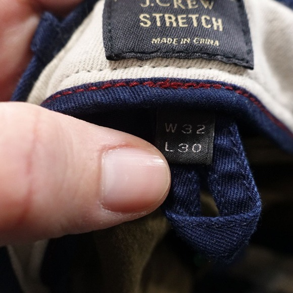 J CREW STRETCH NAVY BLUE FLAT FRONT CHINO PANTS MENS SIZE 32X30 - Picture 9 of 11